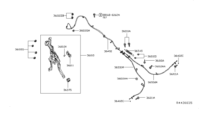 2018 Infiniti QX60 Gas Parking Brake Control Diagram