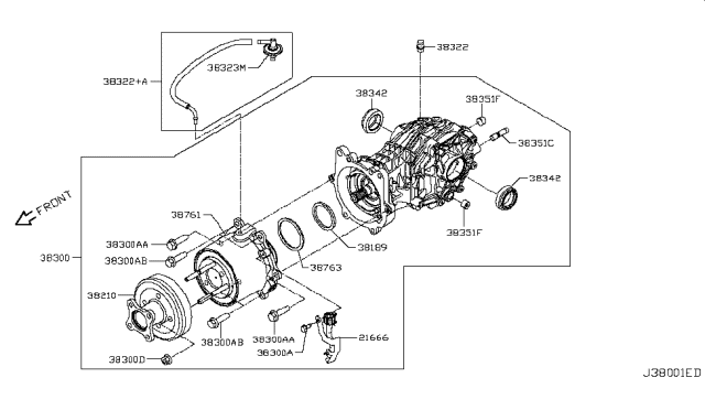 2019 Infiniti QX60 Rear Final Drive Diagram 2