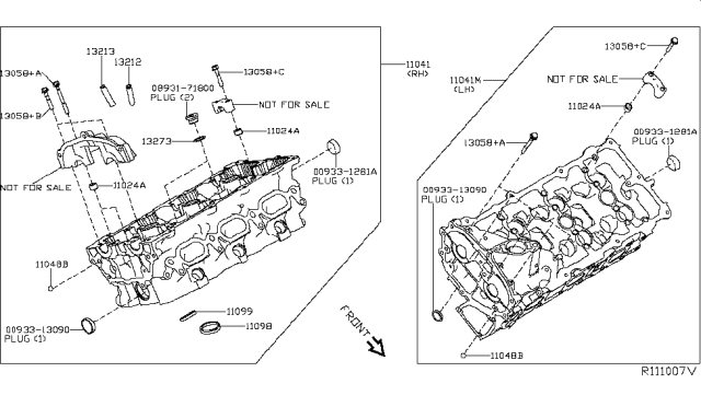 2018 Infiniti QX60 Gas Cylinder Head & Rocker Cover Diagram 2
