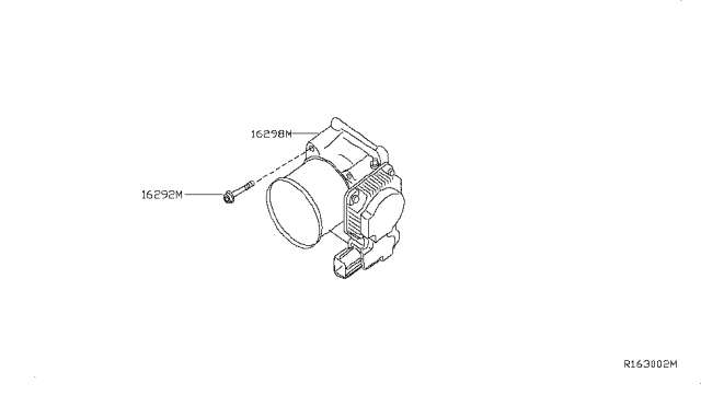 2019 Infiniti QX60 Chamber Assy Throttle Diagram for 16119-6KA0A