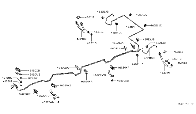 2016 Infiniti QX60 Brake Piping & Control Diagram 2