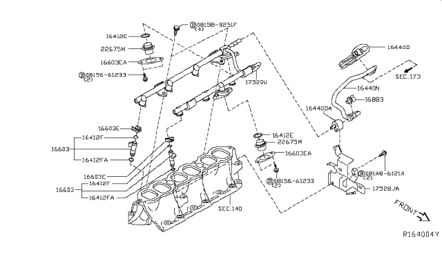 2016 Infiniti QX60 Gas Fuel Strainer & Fuel Hose Diagram 2