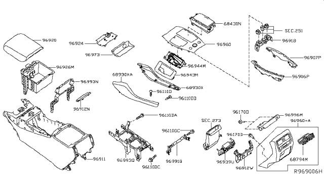 2019 Infiniti QX60 Cover-Instrument Stay Diagram for 68930-1A68A
