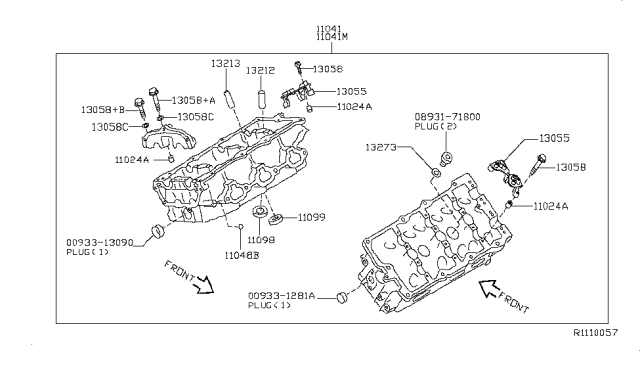 2013 Infiniti JX35 Cylinder Head & Rocker Cover Diagram 2