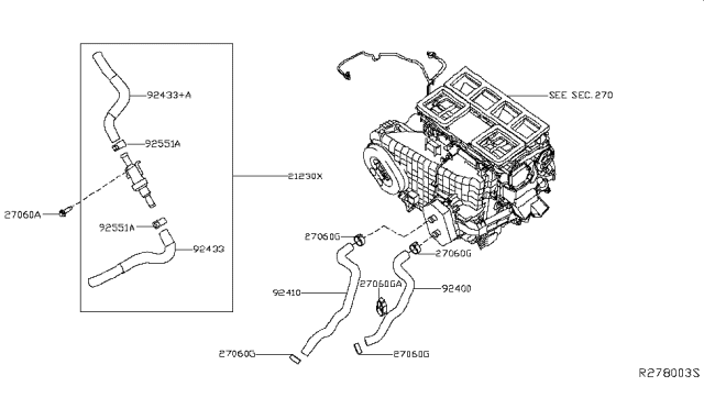 2013 Infiniti JX35 Heater Piping Diagram