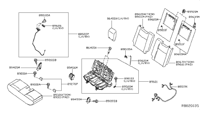 2015 Infiniti QX60 3RD Seat Diagram 1