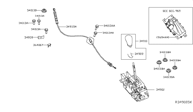 2019 Infiniti QX60 Auto Transmission Control Device Diagram