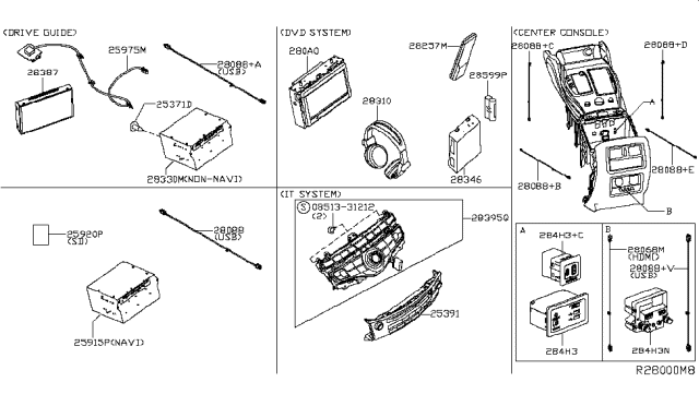 2018 Infiniti QX60 Connector-Auxiliary Audio System Diagram for 284H3-4GA0B