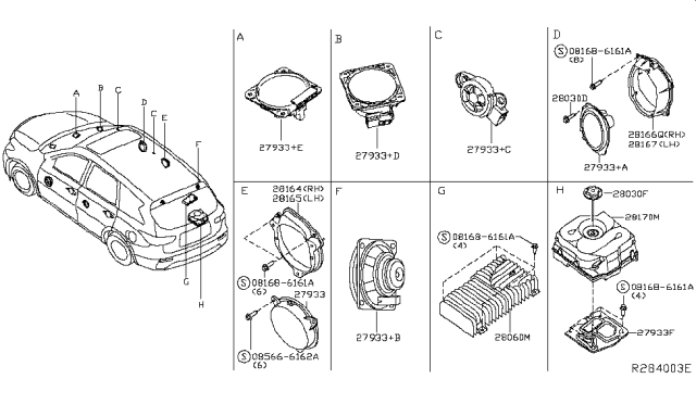 2015 Infiniti QX60 Speaker Diagram