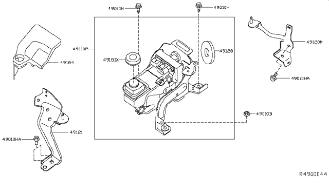 2019 Infiniti QX60 Cover-Body,Tank Diagram for 49184-3KY0B