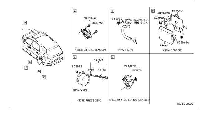 2015 Infiniti QX60 Gas Electrical Unit Diagram 1