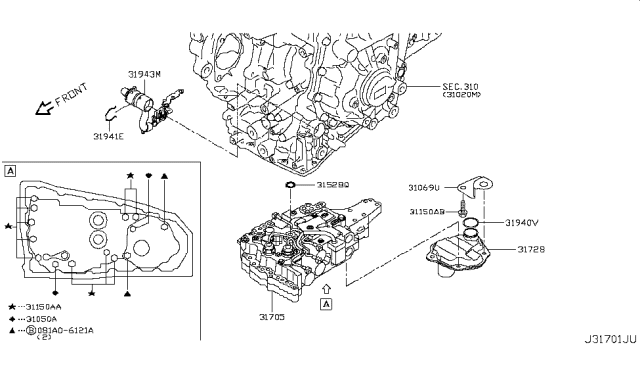 2015 Infiniti QX60 Control Valve (ATM) Diagram 1