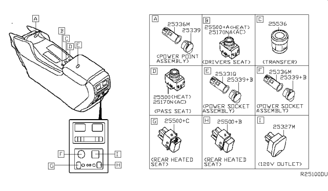 2015 Infiniti QX60 Hybrid Switch Diagram 3