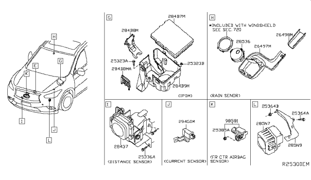 2014 Infiniti QX60 Ipdm Engine Room Control Unit Assembly Diagram for 284B7-3JV0B