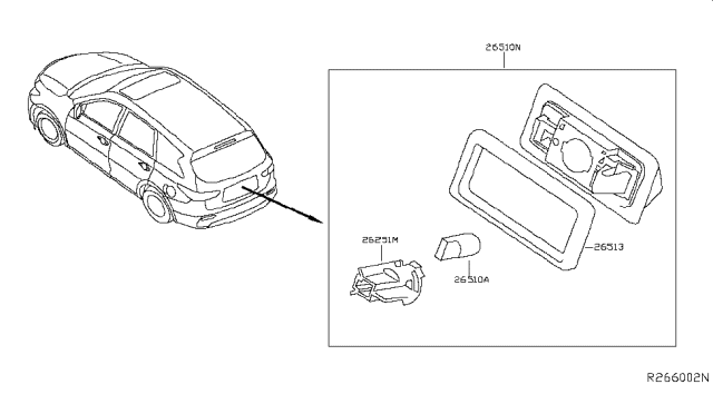 2015 Infiniti QX60 License Plate Lamp Diagram