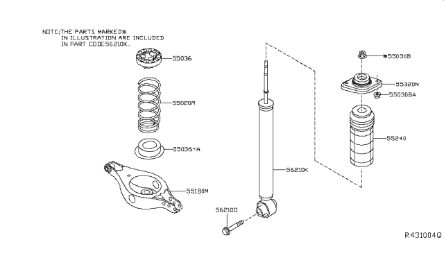 2015 Infiniti QX60 Rear Suspension Diagram 2