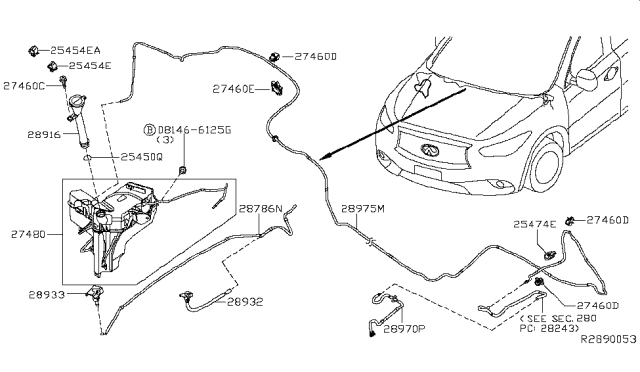 2014 Infiniti QX60 Hybrid Windshield Washer Diagram 2