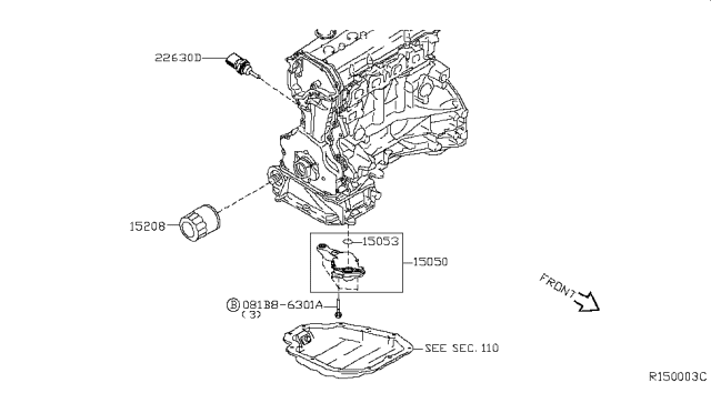 2016 Infiniti QX60 Lubricating System Diagram