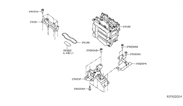 2015 Infiniti QX60 Gasket-High Voltage Box Diagram for 291B8-3JV0A