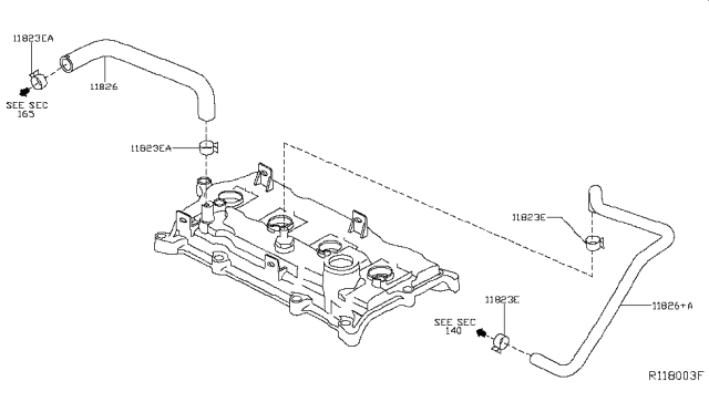 2014 Infiniti QX60 Hybrid Crankcase Ventilation Diagram