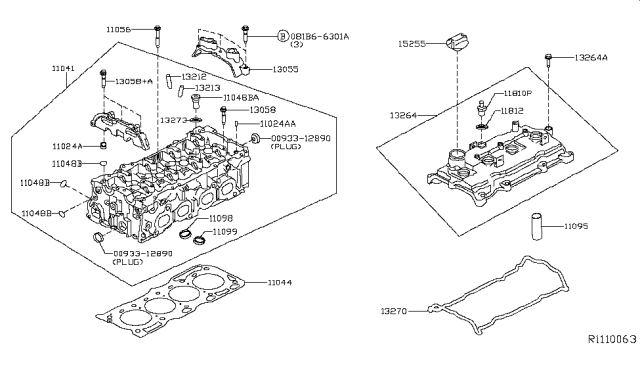 2015 Infiniti QX60 Plug-Thread Diagram for 11051-6N200