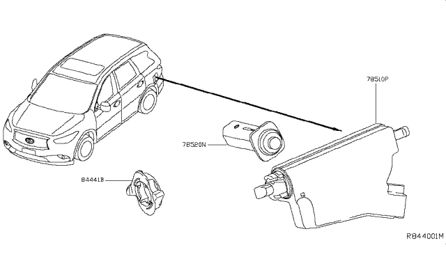 2017 Infiniti QX60 Hybrid Trunk Opener Diagram