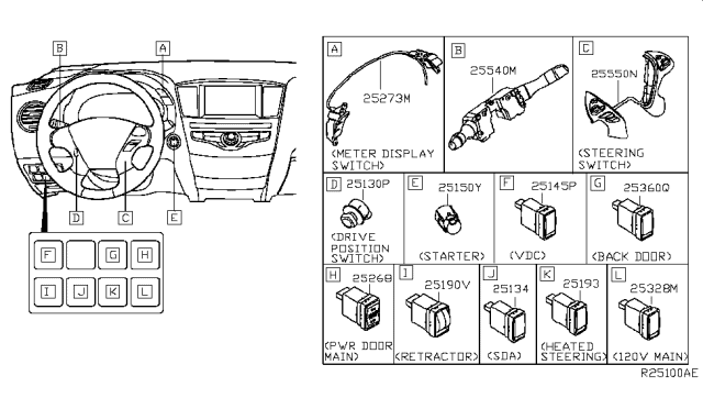 2015 Infiniti QX60 Hybrid Switch Diagram 5