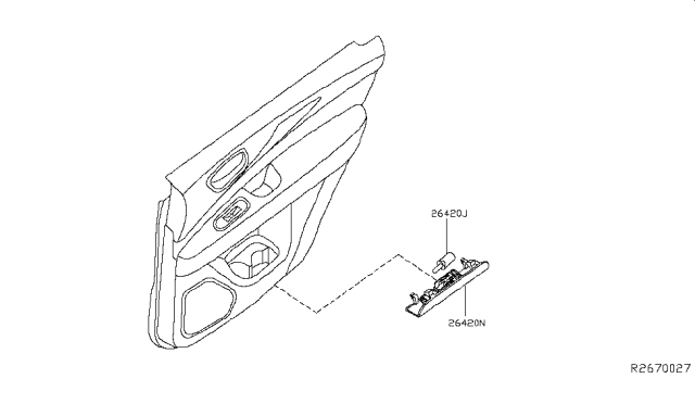 2015 Infiniti QX60 Bulb Diagram for 26261-3JA0A