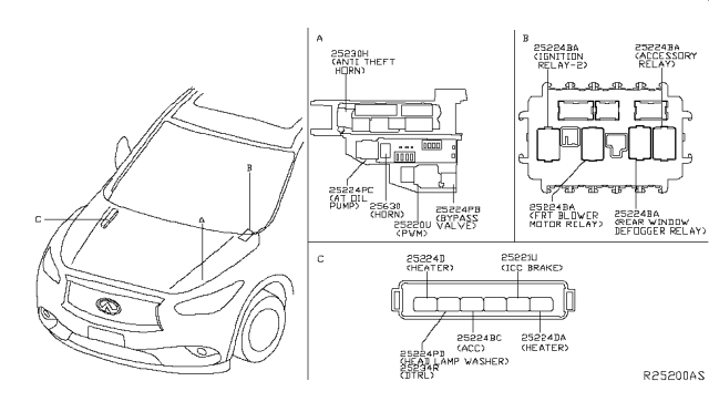 2017 Infiniti QX60 Hybrid Relay Diagram 1