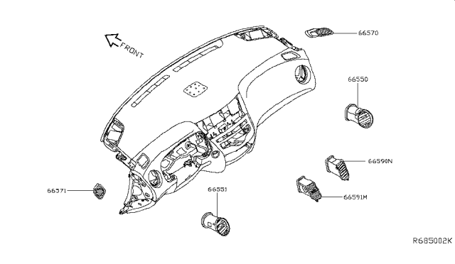 2014 Infiniti QX60 Hybrid Ventilator Diagram