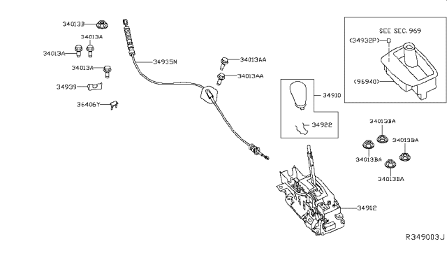 2014 Infiniti QX60 Auto Transmission Control Device Diagram