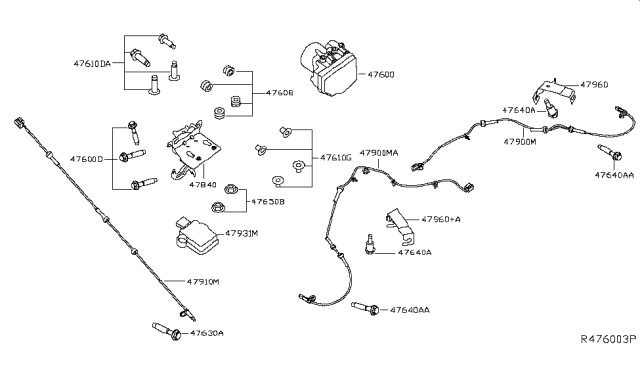 2014 Infiniti QX60 Hybrid Anti Skid Control Diagram