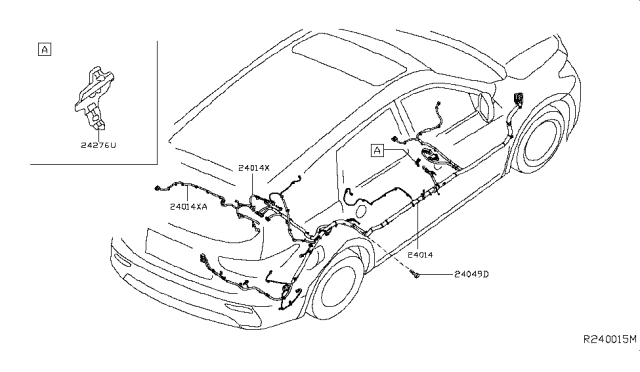2016 Infiniti QX60 Harness-Chassis Diagram for 24027-3JA0A