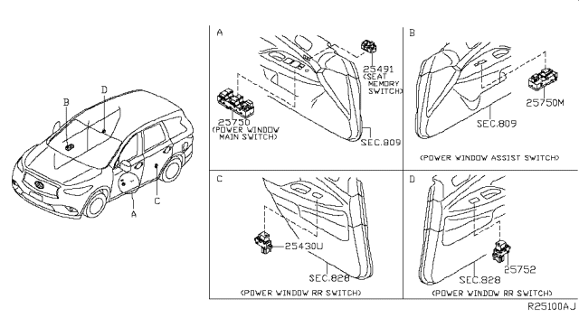 2016 Infiniti QX60 Switch Diagram 3