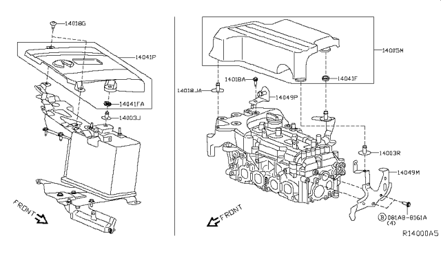 2017 Infiniti QX60 Collector Ornament Diagram for 14041-3JV0B