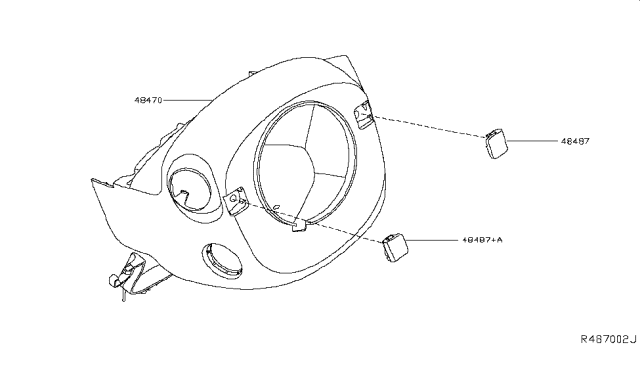 2016 Infiniti QX60 Steering Column Shell Cover Diagram