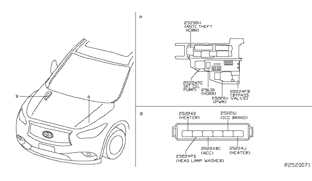 2014 Infiniti QX60 Hybrid Relay Diagram 1