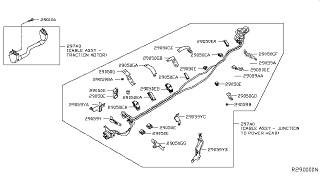 2016 Infiniti QX60 Bracket-Harness Diagram for 24138-3JV1B