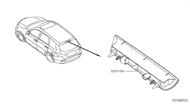 2016 Infiniti QX60 Hybrid High Mounting Stop Lamp Diagram