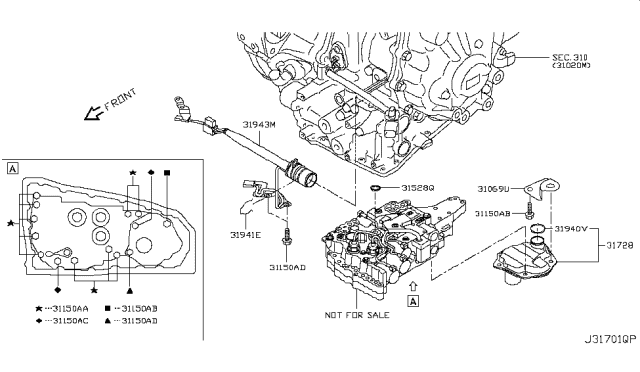 2015 Infiniti QX60 Hybrid Control Valve (ATM) Diagram 2