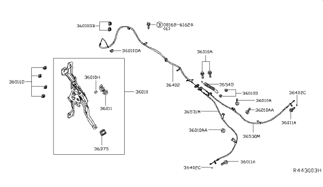 2016 Infiniti QX60 Parking Brake Control Diagram