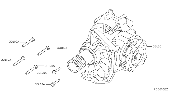 2015 Infiniti QX60 Hybrid Transfer Assembly & Fitting Diagram