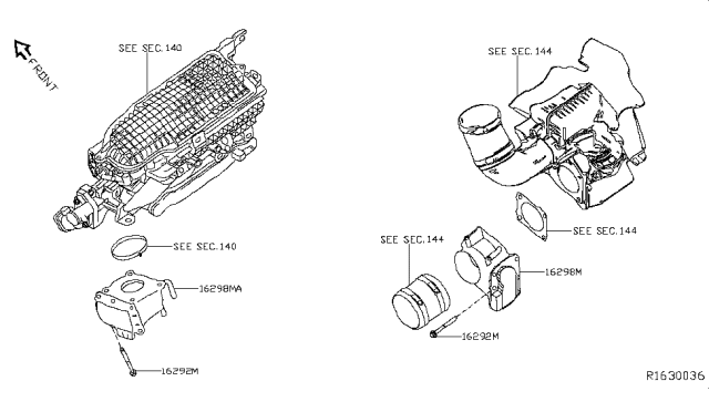 2017 Infiniti QX60 Throttle Chamber Diagram