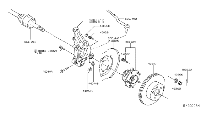 2015 Infiniti QX60 Hybrid Front Axle Diagram 1