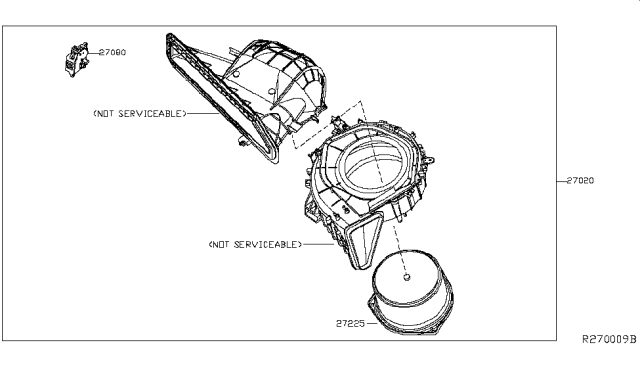 2017 Infiniti QX60 Hybrid Heater & Blower Unit Diagram 1