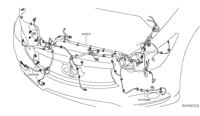 2014 Infiniti QX60 Harness-Sub Diagram for 24023-9NE0E