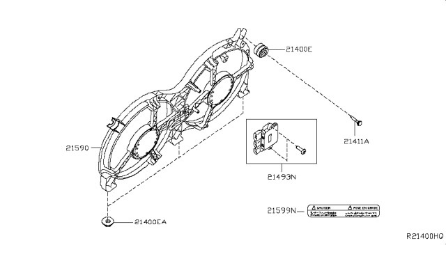 2015 Infiniti QX60 Radiator,Shroud & Inverter Cooling Diagram 6