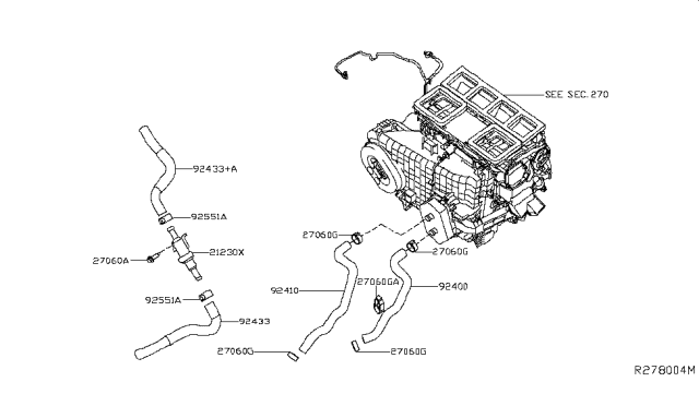 2017 Infiniti QX60 Heater Piping Diagram