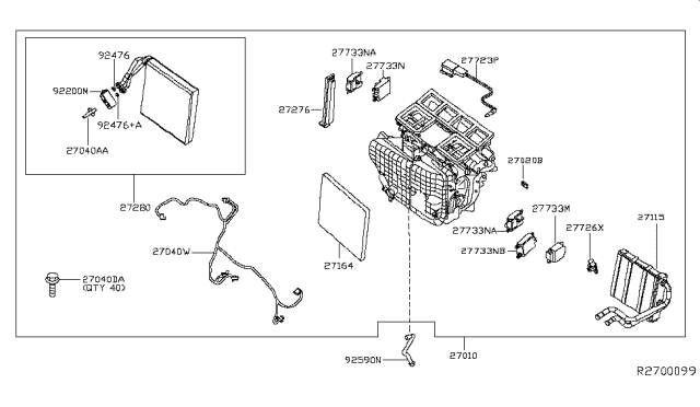 2016 Infiniti QX60 Filter-Air Diagram for 27277-3JC1A