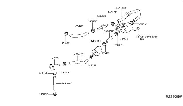 2015 Infiniti QX60 Engine Control Vacuum Piping Diagram 3